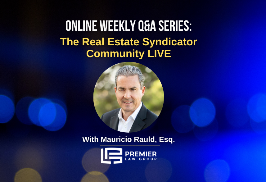Live Online Q&A: The Real Estate Syndicator Community LIVE – ‘How to 1031 into a Syndication without violating IRS Rules’ – April 20, 2022
